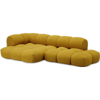 Objekte unserer Tage Sander Sofa Design 06 MAX links (4-zits) - A Perfect Flower Col. 009 Mustard