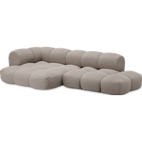 Objekte unserer Tage Sander Sofa Design 06 MAX links (4-zits) - Berlin 801 stone gray