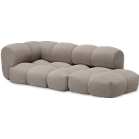 Objekte unserer Tage Sander sofa Design 05 links (3-zits) - Berlin 801 stone gray