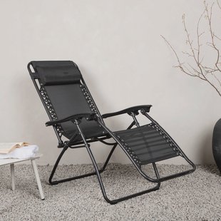 Nohr Loungestoel 'Jonel' Textileen, kleur Zwart