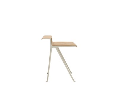 Vitra Courier bureau - Massief eiken naturlijk geolied - krijt gepoedercoat