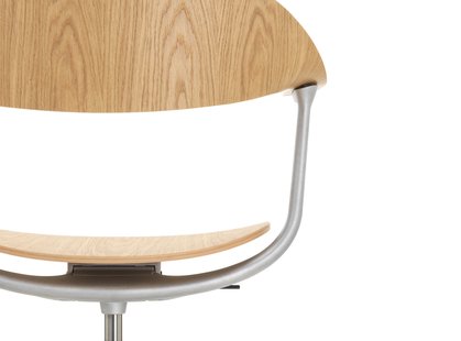 Vitra Mynt bureaudraaistoel - eiken natuur - Vitra 95 Aluminium gestrahlt