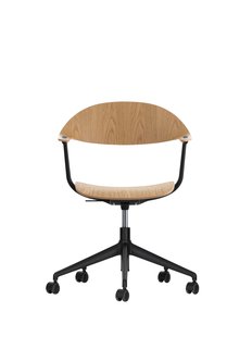 Vitra Mynt bureaudraaistoel - eiken natuur - diepzwart