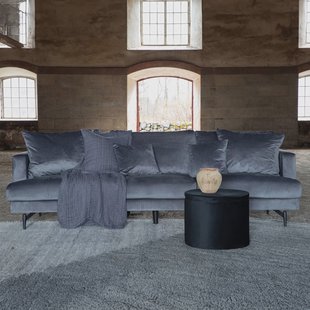 Nohr 3-zits Bank 'Tamora' Velvet, kleur Donkergrijs