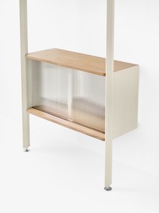 &Tradition Rombe-rekken met kastopstelling configuratie E (IF3 & IF6) - Alabaster/Eik