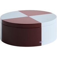 HAY Blikken Container Rond - HAYTinContainerBurgundyIceBlue