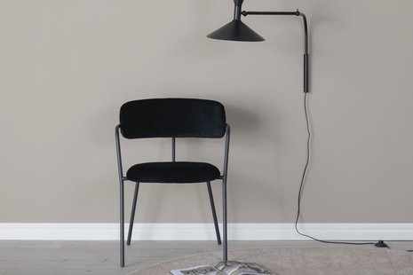 Nohr Eetkamerstoel 'Saverio' Velvet, kleur Zwart