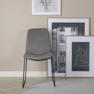 Nohr Eetkamerstoel 'Kandise' Velvet, kleur Grijs