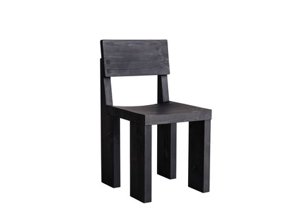 Vaarnii 001 Eetkamerstoel - Zwarte gebeitste dennenhout