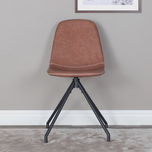 Nohr Draaibare Eetkamerstoel 'Austina' Lederlook, kleur Bruin