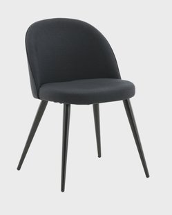 Nohr Eetkamerstoel 'Amon' stof, kleur Zwart