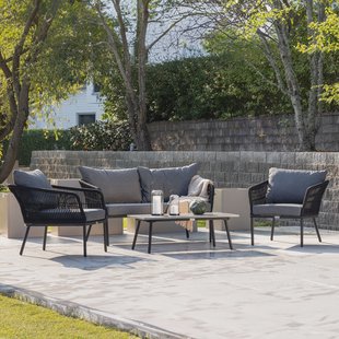 Nohr Loungeset 'Karlene' Met bank, tafel en 2 fauteuils