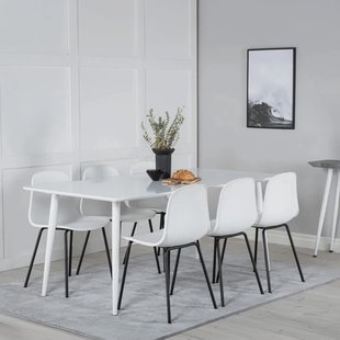Nohr Eettafel 'Austina' MDF, 180 x 90cm, kleur Wit