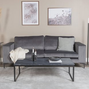 Nohr 3-zits Bank 'Laqueta' Velvet, kleur Grijs