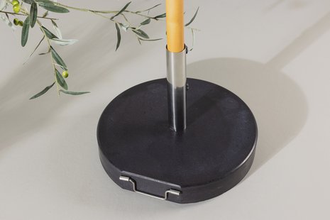 Nohr Ronde Parasolvoet 'Kadi' Graniet 40KG, kleur Zwart