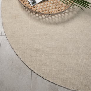 Nohr Rond Vloerkleed 'Keefe' 200cm, kleur Beige