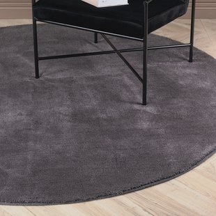 Nohr Rond Vloerkleed 'Les' 200cm, kleur Donkergrijs