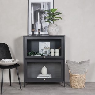 Nohr Vitrinekast 'Shaune' 100 x 80cm, kleur Zwart