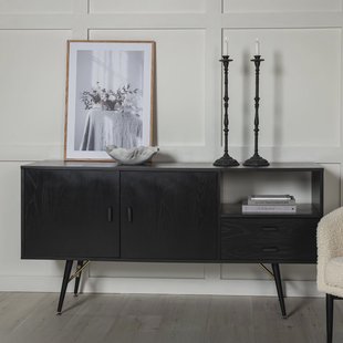 Nohr Dressoir 'Frisco' 160cm, kleur Zwart