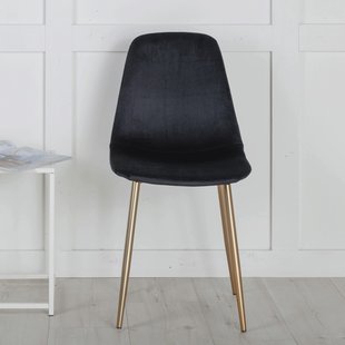 Nohr Eetkamerstoel 'Austina' Velvet, kleur Zwart