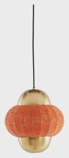 Light & Living Hanglamp 'Cetara' Kralen, 26cm, kleur Oranje/Brons