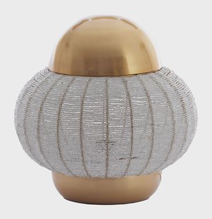 Light & Living Tafellamp 'Cetara' Kralen, 33cm, kleur Zilver/Brons