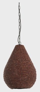 Light & Living Hanglamp 'Kabinda' Kralen, 31cm, kleur Donkerbruin