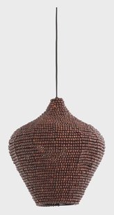 Light & Living Hanglamp 'Kalenga' Kralen, 36cm, kleur Donkerbruin