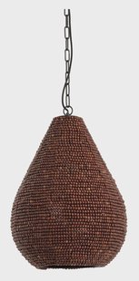 Light & Living Hanglamp 'Kabinda' Kralen, 40cm, kleur Donkerbruin