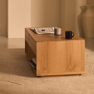 Kave Home Salontafel 'Alguema' Eiken, 140 x 60cm