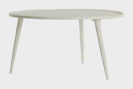Light & Living Ronde Bijzettafel 'Babina' 68cm, kleur Crème