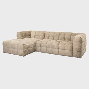 Richmond Loungebank 'Merrol' Links, Chenille, kleur Desert