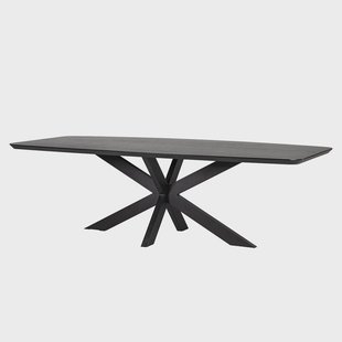 Richmond Deens Ovale Eettafel 'Bonvoy' Eiken, 235 x 100cm, kleur Zwart