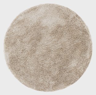 MUST Living Rond Vloerkleed 'Crown' 200cm, kleur Beige