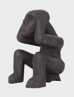 MUST Living Ornament 'Hear Nothing' Mahoniehout