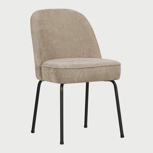 WOOOD Eetkamerstoel 'Vogue' Chenille, kleur Zand