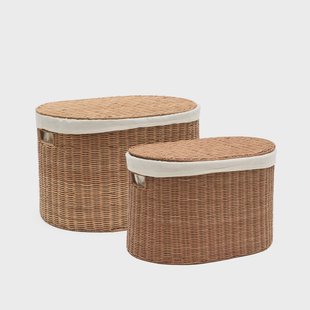 Kave Home Mand 'Indali' Rotan, Set van 2 stuks