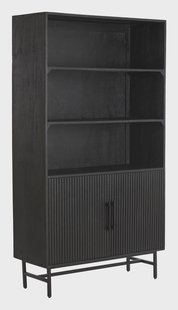 Light & Living Opbergkast 'Dubaku' Mangohout, 180 x 100cm, kleur Zwart