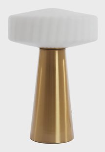 Light & Living Tafellamp 'Pleat' Glas, 45cm, kleur Mat Wit