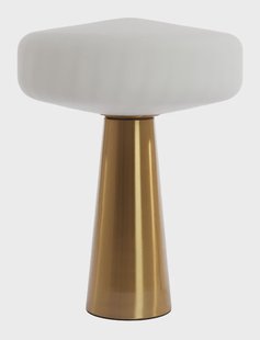 Light & Living Tafellamp 'Pleat' Glas, 53cm, kleur Mat Wit