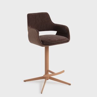 Jesper Home Barkruk 'Oketo' Draaibaar, kleur Chestnut Chase (zithoogte 65cm)