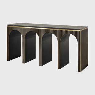 Richmond Sidetable 'Les Arcs' Marmer en brass, 160cm