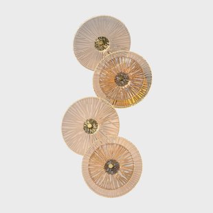 Richmond Wandlamp 'Linzi' 4-lamps, kleur Brushed Gold