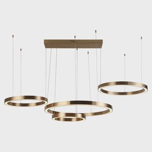 Richmond Hanglamp 'Lilou' 4-lamps, kleur Brushed Gold