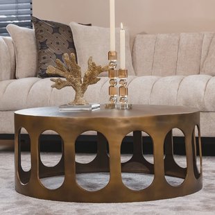 Richmond Ronde Salontafel 'Du Pont' 86cm, kleur Brushed Gold