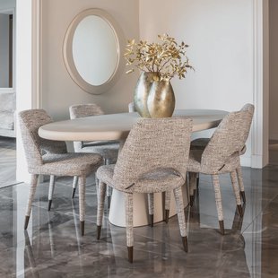 Richmond Ovale Eettafel 'Clayton' 220 x 115cm, kleur Beige