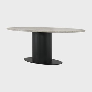 Richmond Ovale Eettafel 'Brodman' Marmer, 200 x 100cm