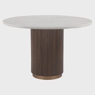 Richmond Ronde Eettafel 'Mayfield' Marmer en mangohout, 120cm