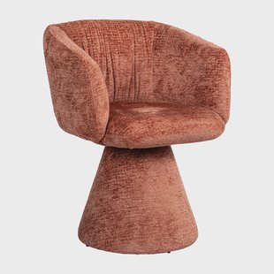 Richmond Draaibare Eetkamerstoel 'Madeline' Chenille, kleur Blush