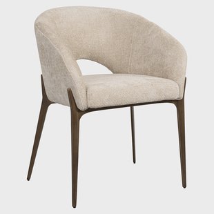 Richmond Eetkamerstoel 'Kenzi' Chenille, kleur Crème